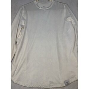 Realtree Fishing Womens Long Sleeve Performance Shirt Cream Leaf Print Size S‎